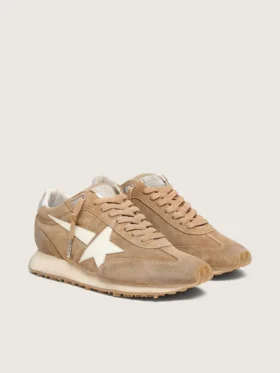 Women’s Marathon in tobacco suede with white star