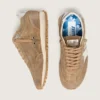 Women’s Marathon in tobacco suede with white star
