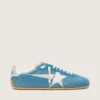 Men's Marathon Speed in blue nappa with printed star and silver leather heel tab
