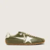 Women’s Marathon Speed in olive-green leather with cream star