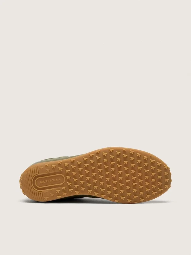 Women’s Marathon Speed in olive-green leather with cream star
