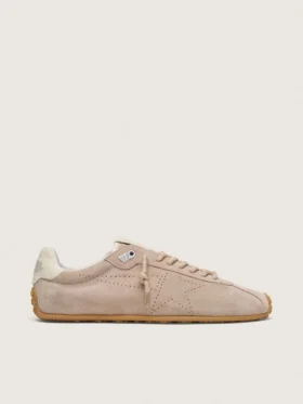 Women’s Marathon Speed in pink suede with perforated star and white leather heel tab
