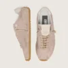 Women’s Marathon Speed in pink suede with perforated star and white leather heel tab