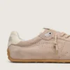 Women’s Marathon Speed in pink suede with perforated star and white leather heel tab