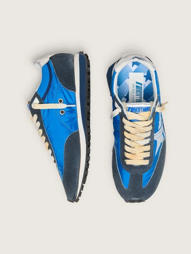 Men’s Marathon with blue nylon upper and white star