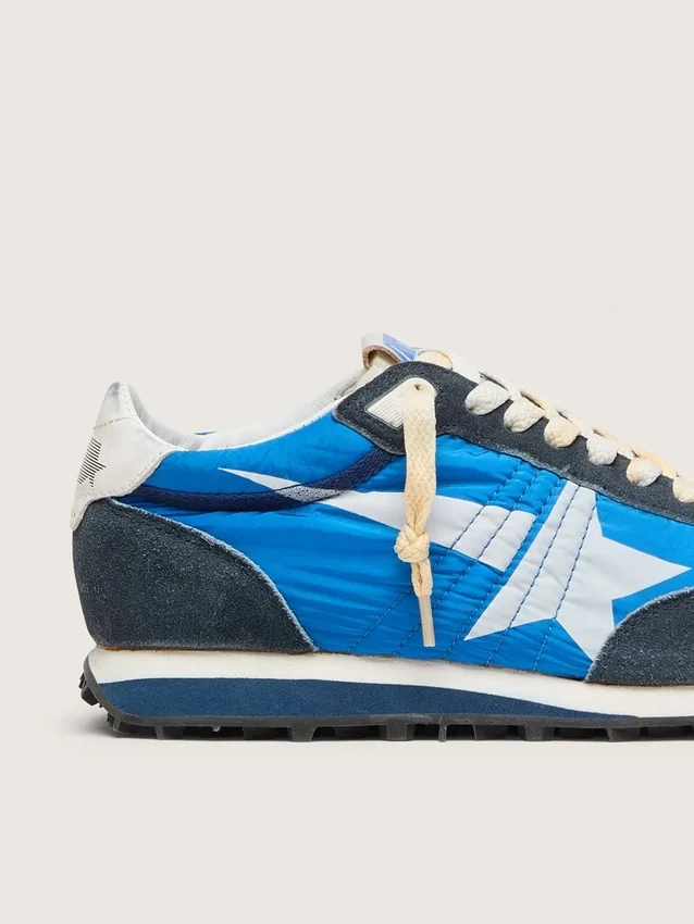 Men’s Marathon with blue nylon upper and white star