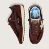 Men's Marathon with brown satin upper and platinum leather star