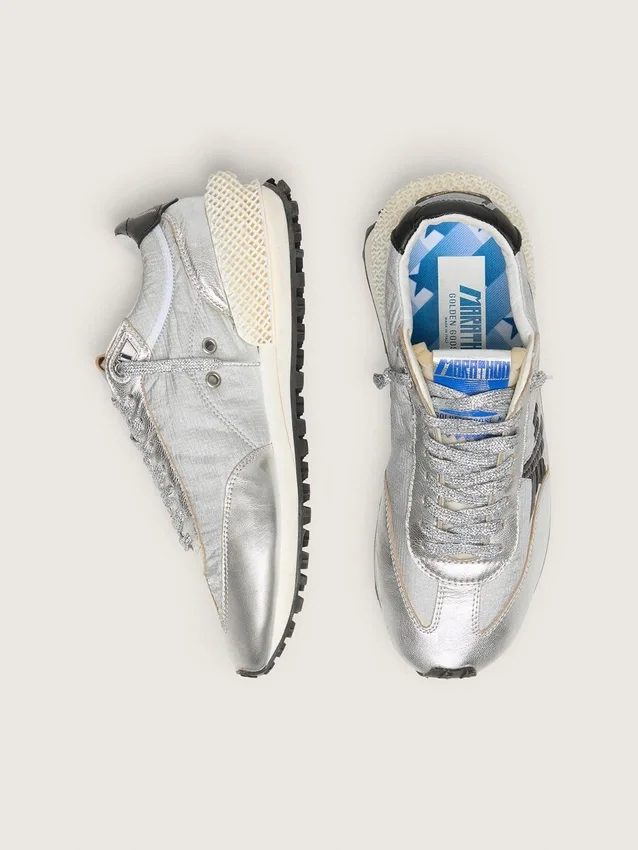 Women’s Marathon with silver ripstop nylon upper and black star