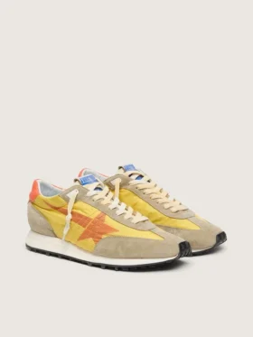 Women’s Marathon with yellow nylon upper and orange star