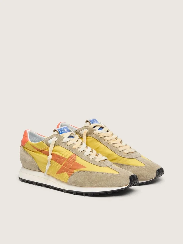 Women’s Marathon with yellow nylon upper and orange star