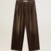 Women's medium-wash cotton pants