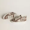 Women's Mid Star in glitter with pearl suede star and brown suede inserts