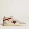 Women’s Mid Star in leather with glitter star and red nubuck flash
