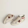Women’s Mid Star in leather with glitter star and red nubuck flash