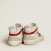 Women’s Mid Star in leather with glitter star and red nubuck flash