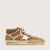 Women's Mid Star LAB in rust-colored suede with a white leather star
