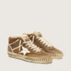 Women's Mid Star LAB in rust-colored suede with a white leather star