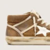 Women's Mid Star LAB in rust-colored suede with a white leather star