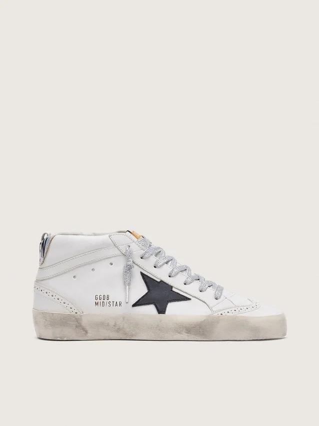 Women's Mid Star with laminated heel tab and glitter laces