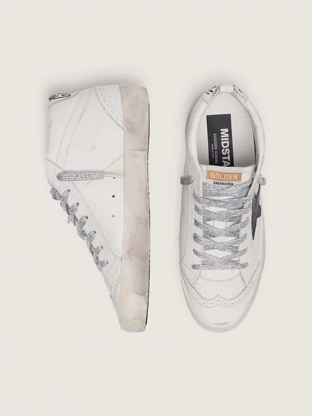 Women's Mid Star with laminated heel tab and glitter laces