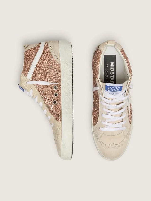 Women's Mid Star with pink glitter