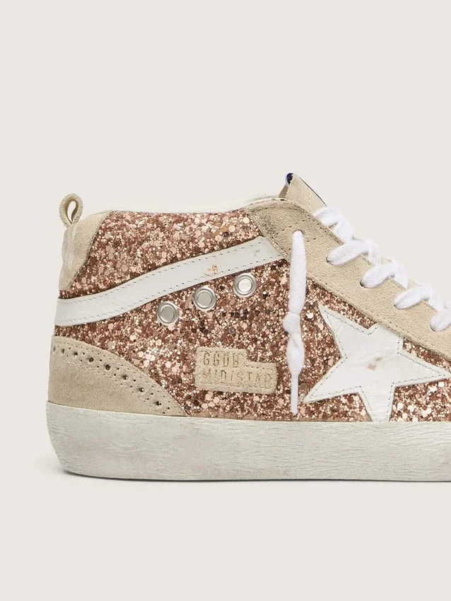 Women's Mid Star with pink glitter