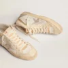 Women's Mid Star with star in light gray suede and gold flash