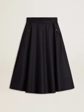 Women’s midnight blue wool skirt