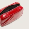 Women's Mini Star Bag in red painted leather with tone-on-tone star