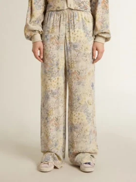Women’s multicolor joggers with floral print