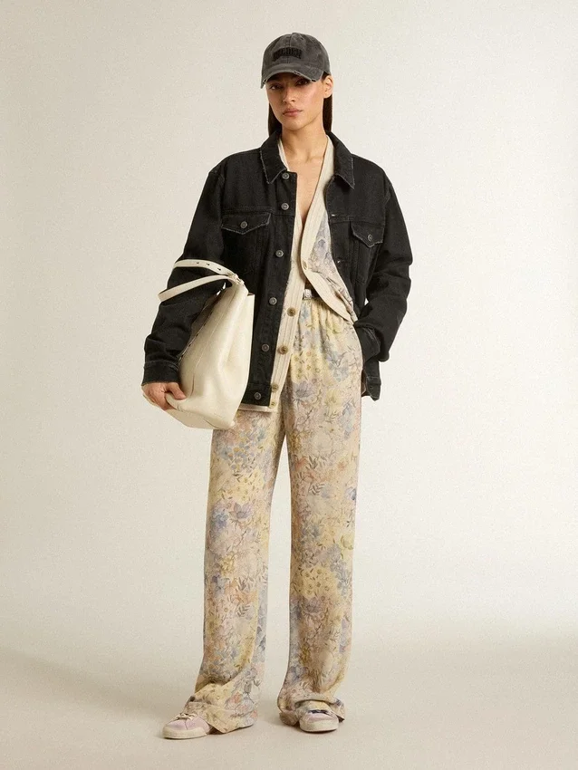 Women's multicolor joggers with floral print