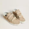 Women’s Old School in beige suede with white leather heel tab