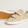 Women’s Old School in beige suede with white leather heel tab