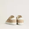 Women’s Old School in beige suede with white leather heel tab