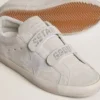 Women's Old School in light gray suede with a leather star with micro-glitter