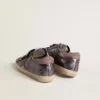 Women’s Old School in purple laminated leather with lilac nubuck star and heel tab