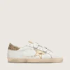 Women's Old School with gold star in laminated leather