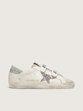 Women’s Old School with silver glitter star and ice-gray suede tongue