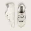 Women’s Old School with silver glitter star and ice-gray suede tongue
