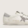 Women’s Old School with silver glitter star and ice-gray suede tongue