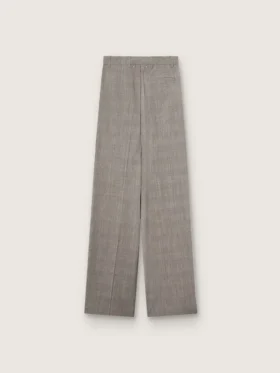 Women’s oversized pants in gray Prince of Wales check