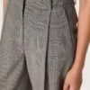 Women’s oversized pants in gray Prince of Wales check