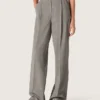 Women’s oversized pants in gray Prince of Wales check