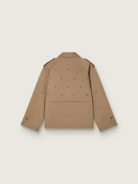 Women’s oversized trench coat with crystals