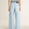 Women’s pants in lived-in effect denim