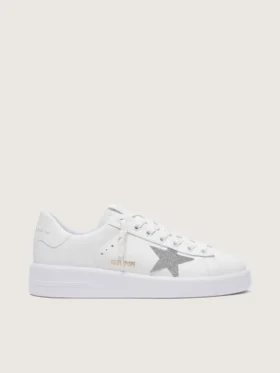 Women’s Purestar in white leather with silver Swarovski crystal star
