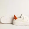 Women’s Purestar with white leather star and orange heel tab