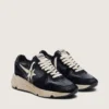 Women's Running Sole in black nappa and suede