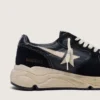 Women's Running Sole in black nappa and suede