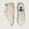 Women’s Running Sole in cream nylon and leather with green leather star